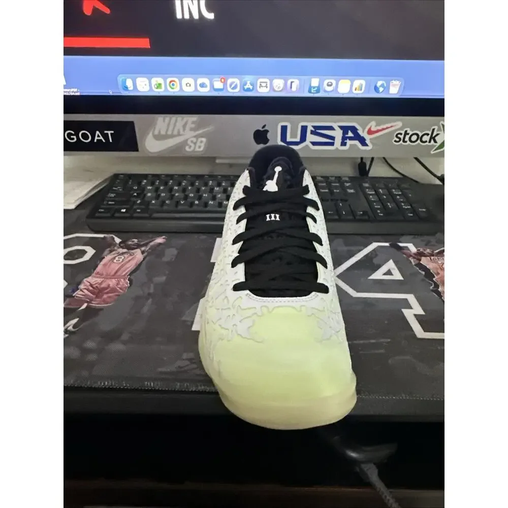 New Men's Size 9.5 Jordan Zion 3 No Guts White Volt DR0675-110